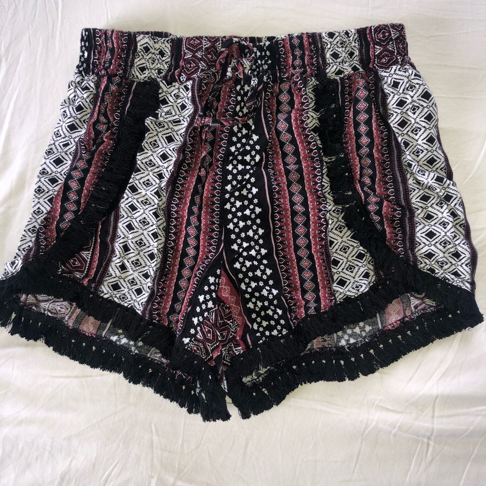 Rue 21 printed shorts with tassels